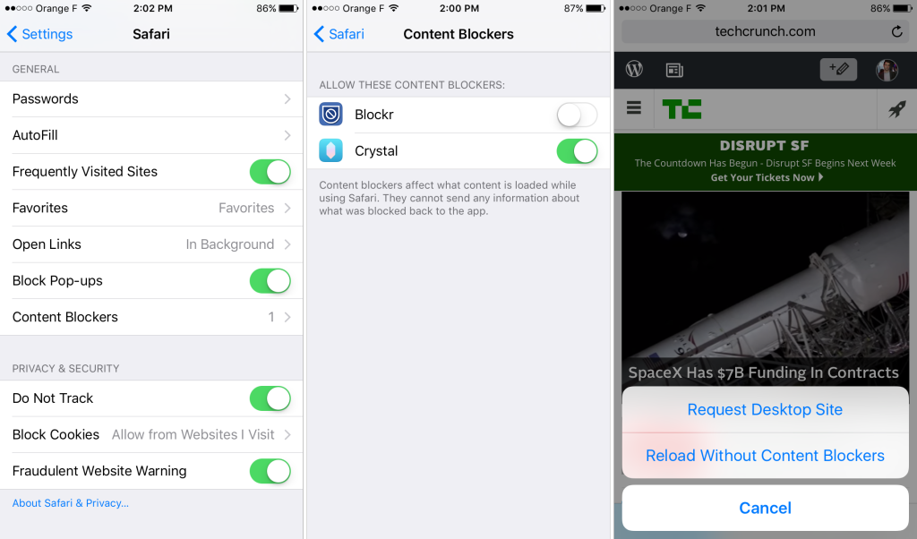 iOS 9 content blockers